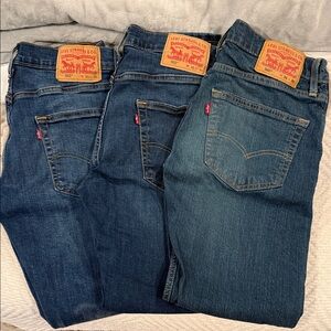 Levi's 502 Men's Dark and Medium Blue Relaxed Jeans 31x30